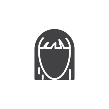 Kadın saç modeli vektör simgesi