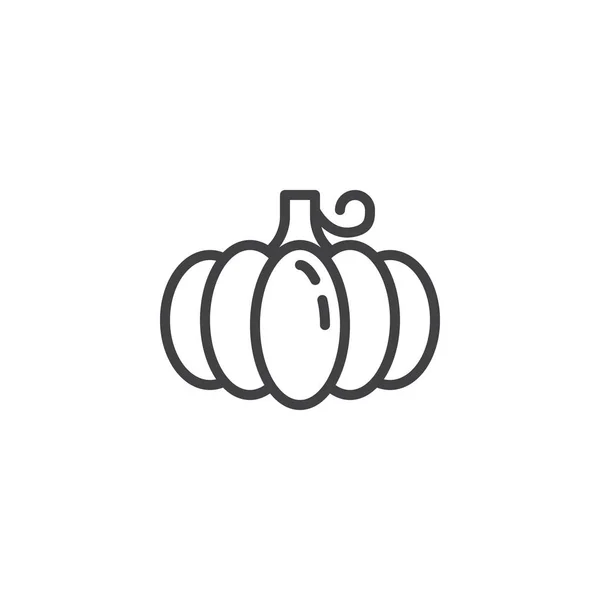 Pumpkin, vegetable line icon — Stock Vector