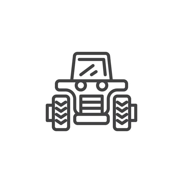 Icono de línea de transporte agrícola — Vector de stock