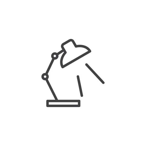 Liniensymbol für Schreibtischlampe — Stockvektor