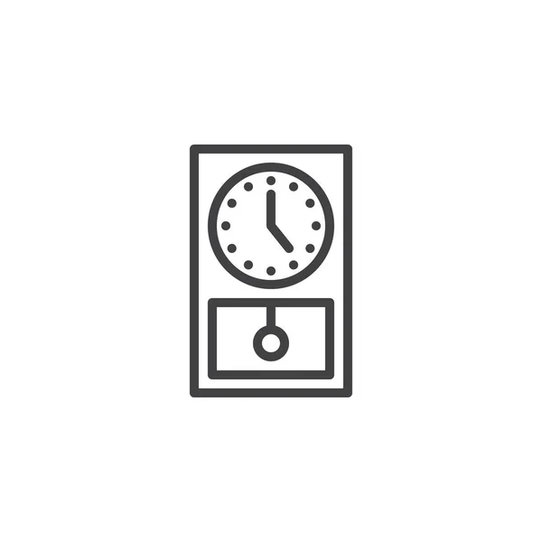Oude klok lijn pictogram — Stockvector
