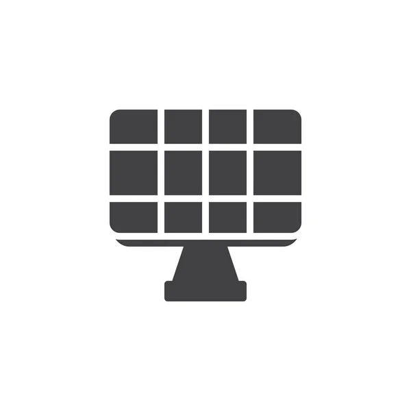 Icono del vector del panel solar — Vector de stock