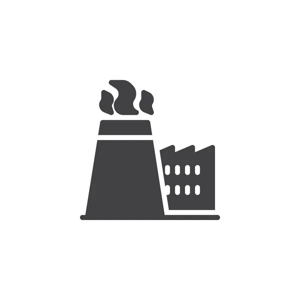 工厂烟囱与烟雾矢量图标 — 图库矢量图片