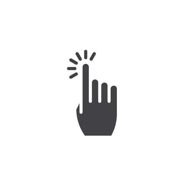 Klick auf das Finger-Vektor-Symbol — Stockvektor