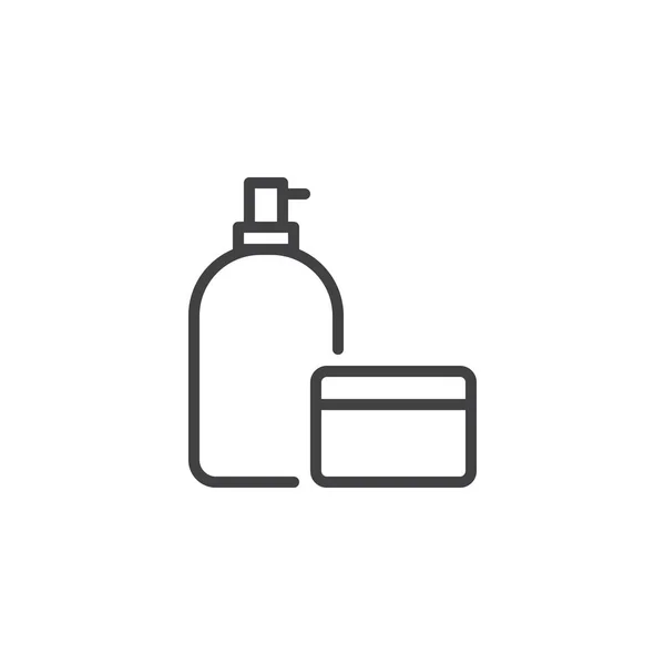 Smink kozmetikumok vonal ikon — Stock Vector