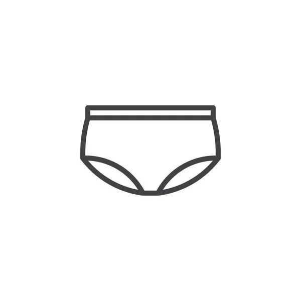 İç çamaşırı shorties çizgi simgesi — Stok Vektör