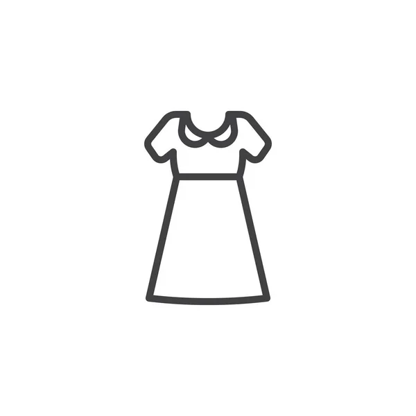 Vestido de manga corta icono de línea — Archivo Imágenes Vectoriales