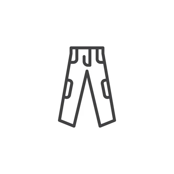 Calças casuais ícone de linha — Vetor de Stock