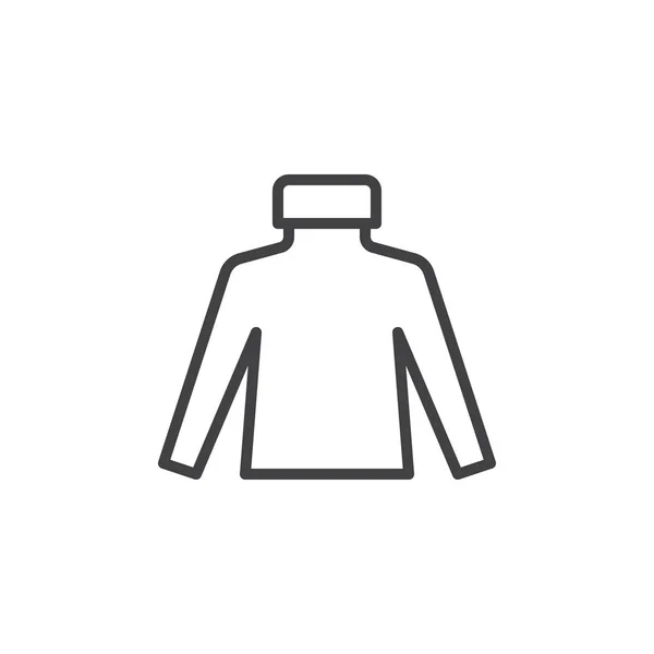 Jersey de cuello alto icono de la línea — Vector de stock