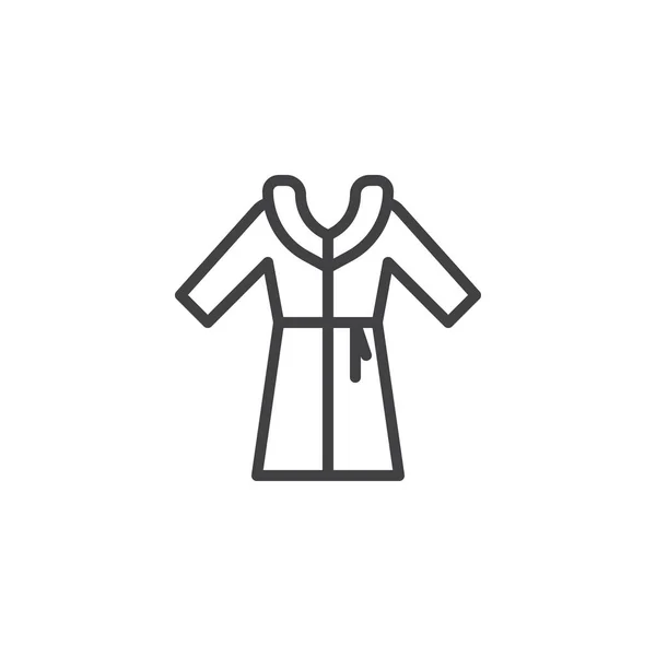 Ícone de linha de casaco feminino —  Vetores de Stock