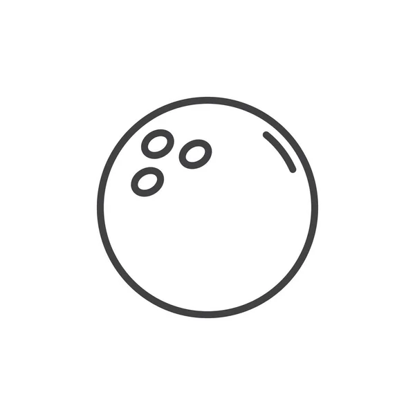 Bowling golyó vonal ikon — Stock Vector