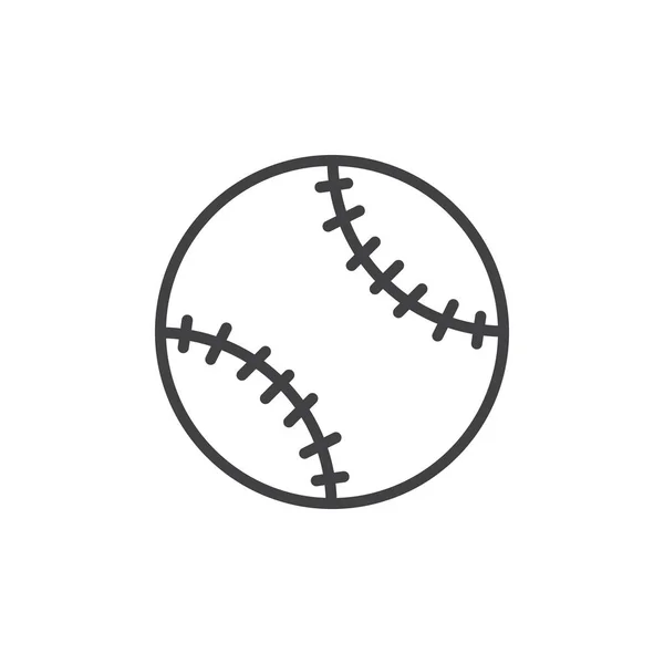 Baseball boll linje ikon — Stock vektor