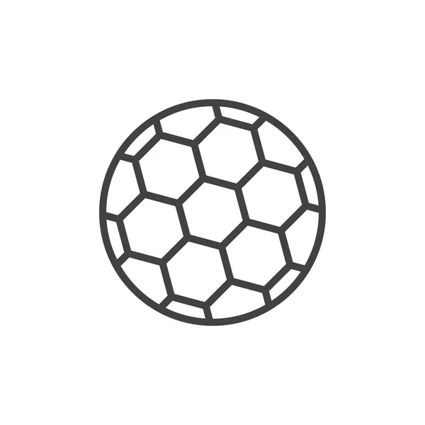 Fútbol bola línea icono — Archivo Imágenes Vectoriales