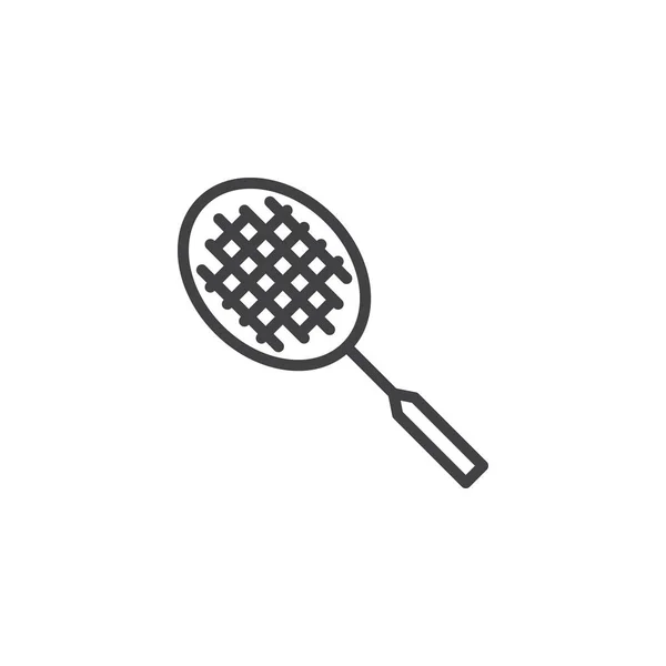 Tenis raket çizgi simgesi — Stok Vektör