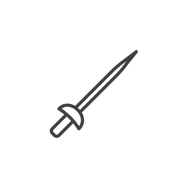 Scherm rapier lijn pictogram — Stockvector