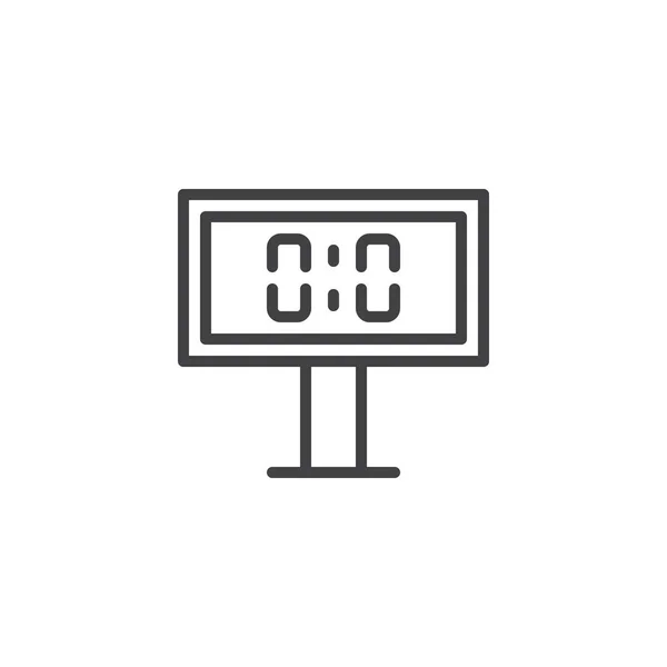 Sports scoreboard line icon — Stock Vector