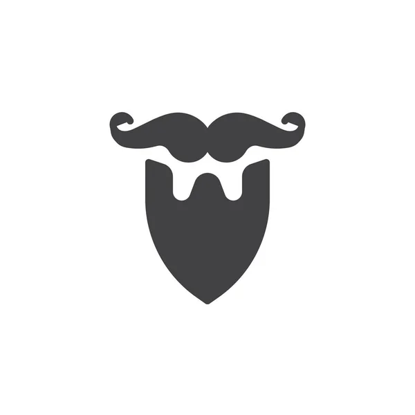 Ícone de vetor de bigode e barba — Vetor de Stock