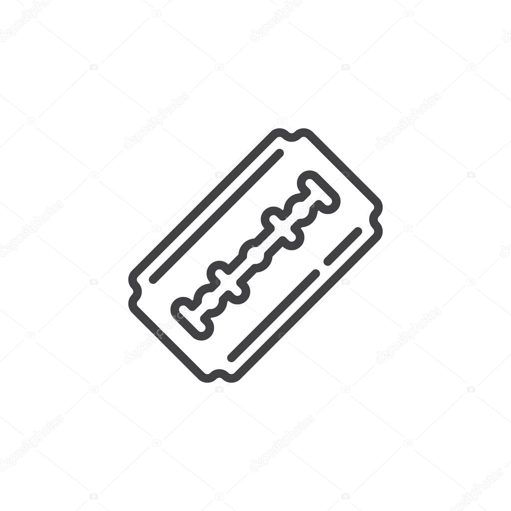 Blade razor line icon. linear style sign for mobile concept and web design. Shaving razor blade outline vector icon. Symbol, logo illustration. Pixel perfect vector graphics