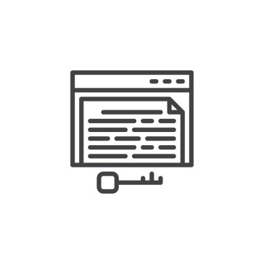 Anahtar kelime sayfa satırı simgesi