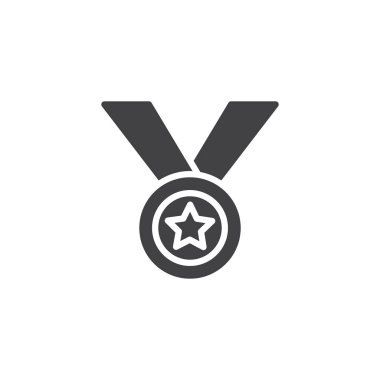 Madalya yıldız vektör simgesi