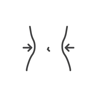 Kadınların bel çizgisi simgesi