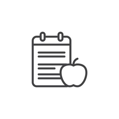 Diyet çizelgesi planı satır simgesi