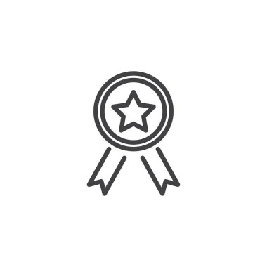 Kalite madalya çizgisi simgesi