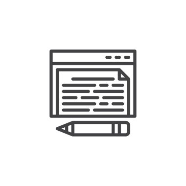 Çevrimiçi bloglama satırı simgesi