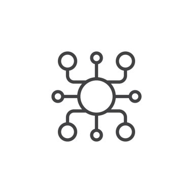 Planlama, pazarlama çizgisi simgesi