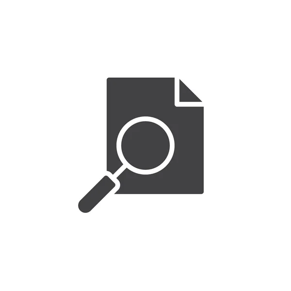 Icône vectorielle de recherche de fichier de document — Image vectorielle