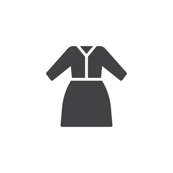 长袖矢量图标连衣裙 — 图库矢量图片