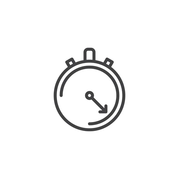 Stopwatch Line Pictogram — Stockvector