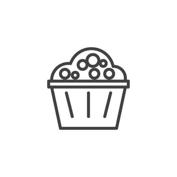 Cupcake lijn pictogram — Stockvector