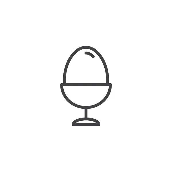 Huevo en el icono de línea de soporte — Archivo Imágenes Vectoriales