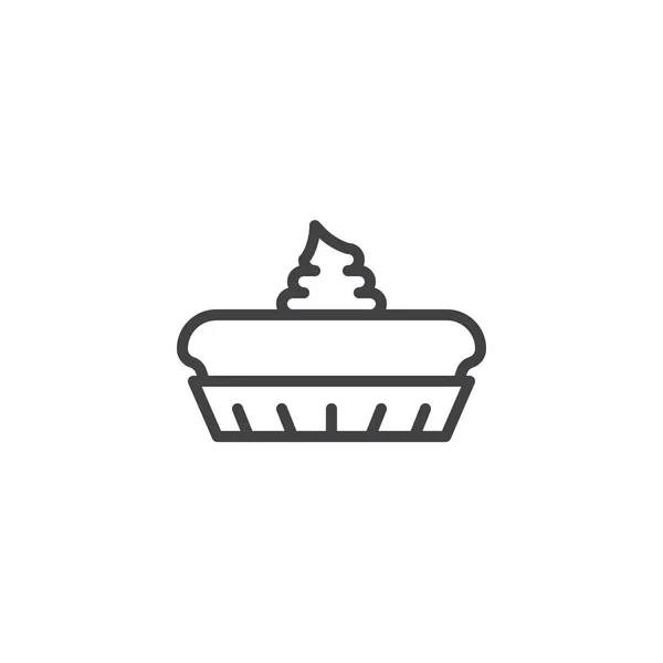 Ícone de linha de bolo de merengue —  Vetores de Stock