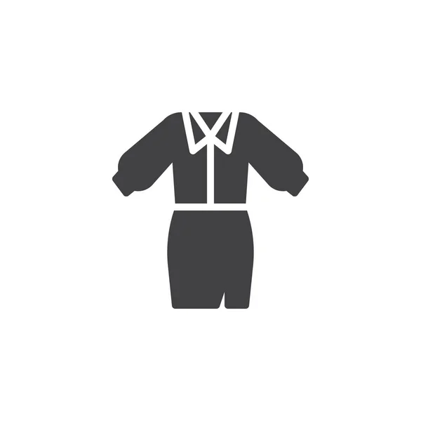 Жіночий костюм вектор значок — стоковий вектор