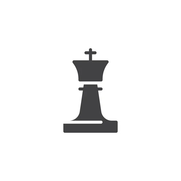 Rey figura de ajedrez icono vector — Vector de stock