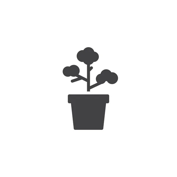 Roślina w ikonie wektora garnka — Wektor stockowy