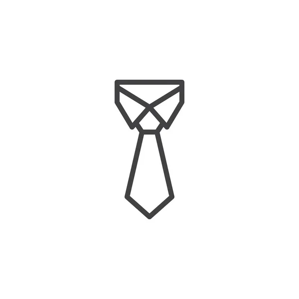 Icono de línea de corbata — Vector de stock