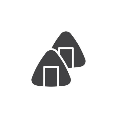 Üçgen suşi rulo vektör simgesi