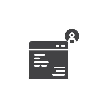 Kişisel web sayfası vektör simgesi