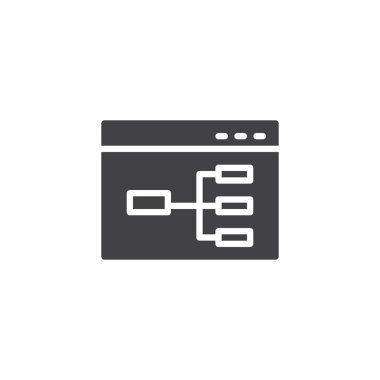 Web sitesi akış şeması vektör simgesi