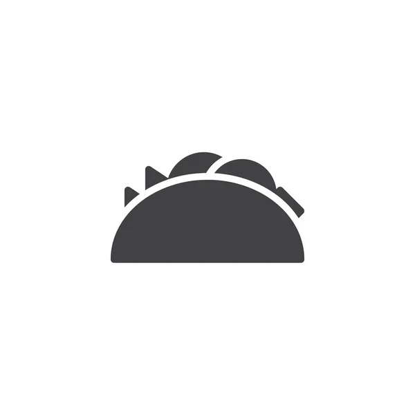 Taco icono vector de alimentos — Archivo Imágenes Vectoriales
