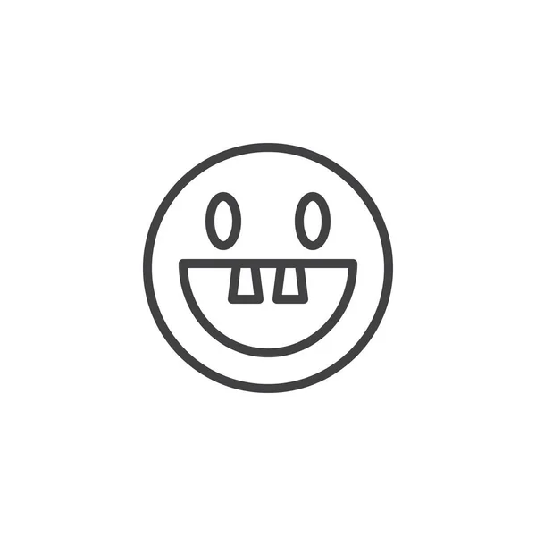 Zahnloses Emoji-Gesicht-Symbol — Stockvektor