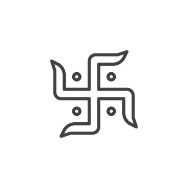 Hindu gamalı haç çizgi simgesi