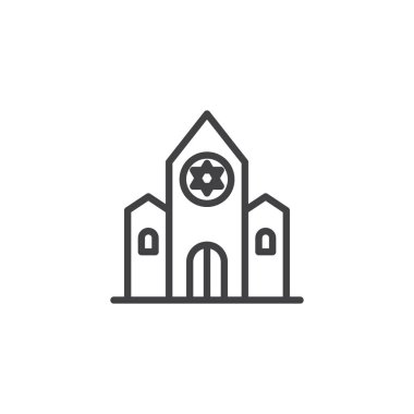 Sinagog inşa çizgisi simgesi