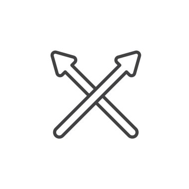 Çapraz oklar çizgi simgesi