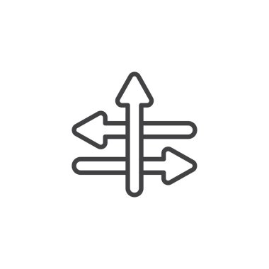 Crossroad oklar çizgi simgesi