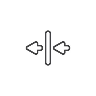 İç ve çıkış oklar çizgi simgesi