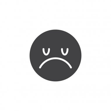 Hayal kırıklığına yüz emoji vektör simgesi